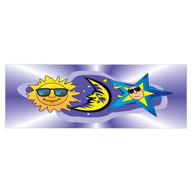 Sun And Moon Panoramic Metal Photo Magnet (1 5/8"x4 5/8")