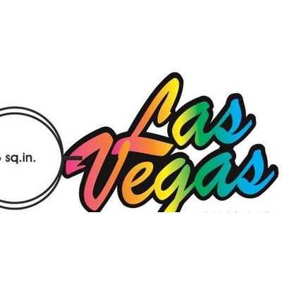 Las Vegas (Stacked) Key Chain w/Clear Mirrored Back (8 Square Inch)