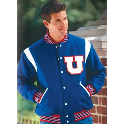 The Winner Custom Wool Varsity Jacket w/1 Color Leather Shoulder Inserts