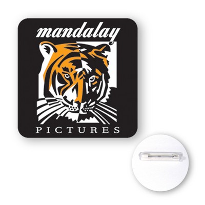 2" Square Chipboard Full Color Button w/Rounded Corners