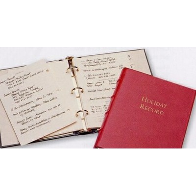 Holiday Record Book W/ Traditional Leather