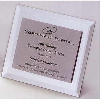 Clear Horizontal Beveled Mirror Plaque (12"x15")