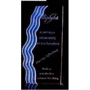 Crystal Series 2 1/2"x8 1/2"x3/4" Crystal Layered Wave Cut Award