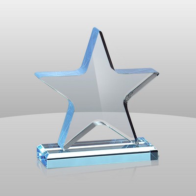 Blue Star Award w/Base (9"x8"x2")