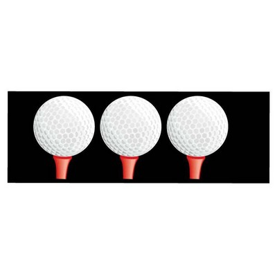 Golf Ball & Tee Panoramic Metal Photo Magnet (1 5/8"x4 5/8")