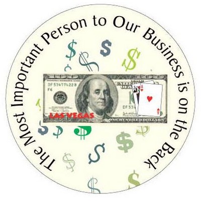 Las Vegas Blackjack $100 Bill Photo Hand Mirror (2½" Diameter)