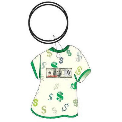 LV Royal Flush $100 T-Shirt Key Chain w/Clear Mirror Back (4 Square Inch)