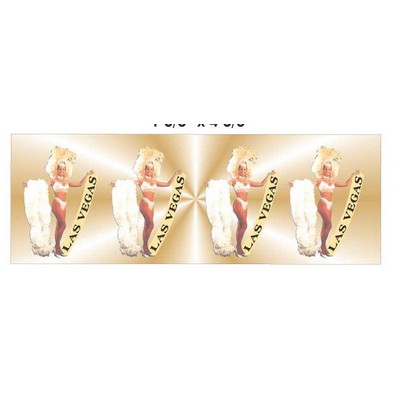 Vegas Showgirl in Yellow Panoramic Photo Hand Mirror (1 5/8"x4 5/8")