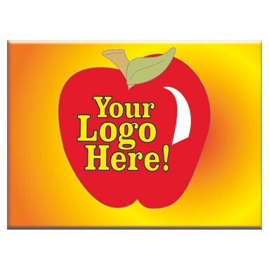 Apple w/ Logo Rectangle Badge w/ Bar Pin (2.5"x3.5")