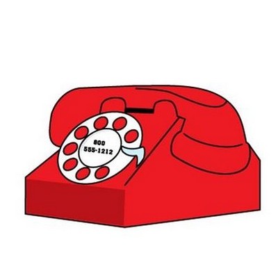 Rotary Dial Telephone Executive Magnet w/ Full Magnetic Back (6 Square Inch)