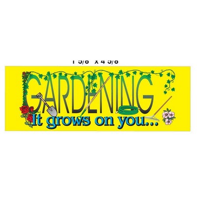 Gardener Slogan Panoramic Metal Photo Magnet (1 5/8"x4 5/8")