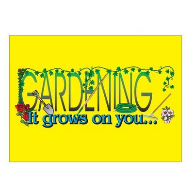 Gardener Slogan Metal Photo Magnet (2 1/2"x3 1/2")