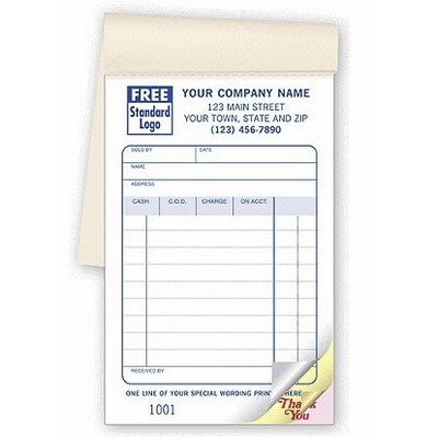 Sales Books - Classic Collection™, Small, w/ Custom Wording Option (3 Part)