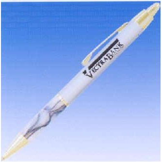 Samy Brass Pen w/Marble Grip & Gold Accent