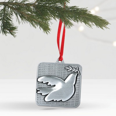 1.75" x 1.75" Peace Dove Ornament