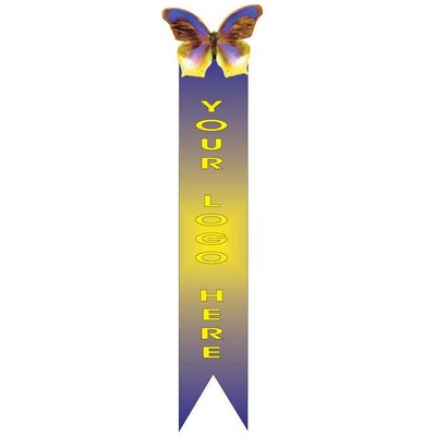 Purple & Yellow Butterfly Bookmark w/ Black Back