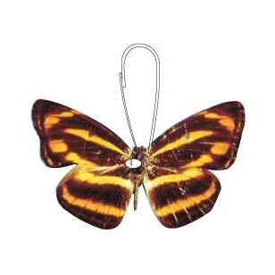Brown & Yellow Butterfly Zipper Pull