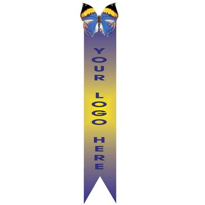 Black & Blue Butterfly Bookmark w/ Black Back