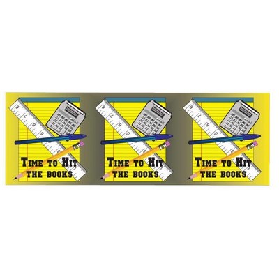 School Supplies Panoramic Badge w/ Bar Pin