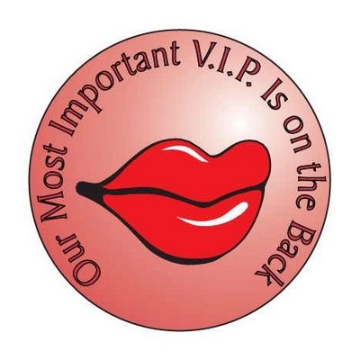 Lips Round Hand Mirror (2½" Diameter)