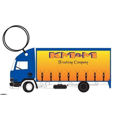 Commercial Truck Executive Keychain w/Mirrored Back (2 Square Inch)