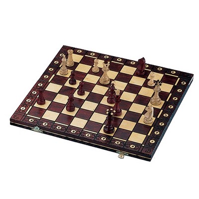Chess Set In Brown Box (19"x9 1/2"x2")
