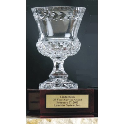 7.5" Hand Crafted Crystal Championship Trophy