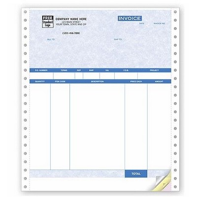 Parchment Product Invoices (3 Part)