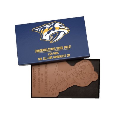 14"x 8" Custom Decorated Chocolate Shape with Luxury Custom Packaging