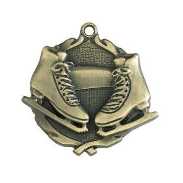 Medal, "Ice Skating" - 1-3/4" Wreath Edging
