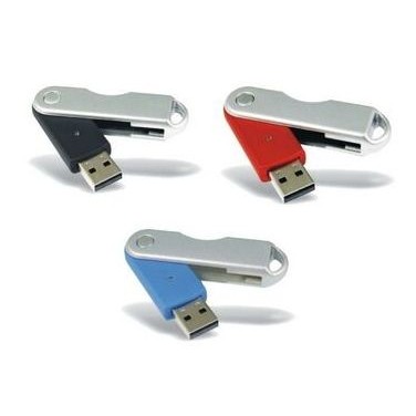 Swivel USB Drive w/ Casing & Ring