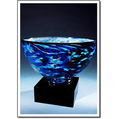 Midnight Tempest Bowl w/ Marble Base