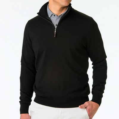 Fairway & Greene Men's Merino Quarter-Zip Wind Sweater