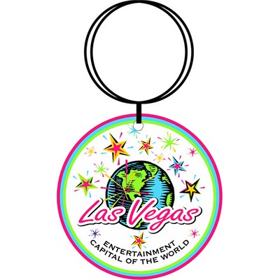 Las Vegas Chip Key Chain w/Clear Mirrored Back (10 Square Inch)
