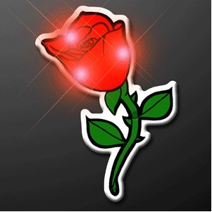 Red Rose Flashing Pins - BLANK