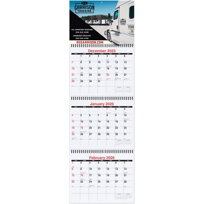 Large 3 Months at a Glance Calendar (10 ¾"x 33 ¾")