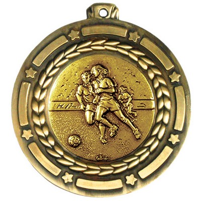 Stock Star Struck Medal (Soccer Female) 3 1/2"