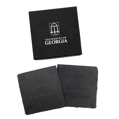 Square Slate Coaster (set Of 2)
