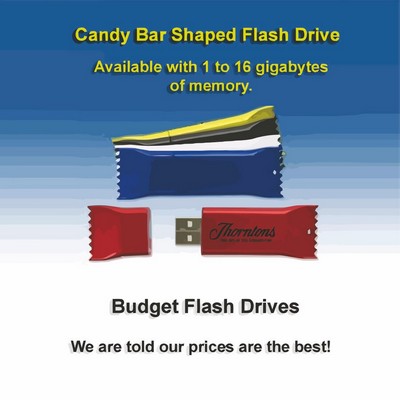 Candy Bar Flash Drive - 16GB Memory