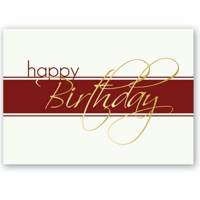 White & Red Happy Birthday Everyday Greeting Card (5"x7")