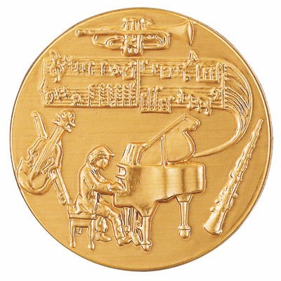 2" Musician Stamped Medallion Insert Disc