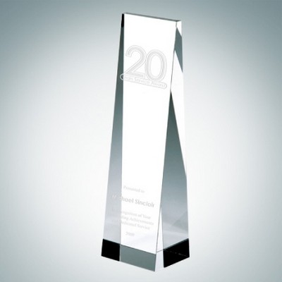 Wedge Optical Crystal Tower Award (Small)