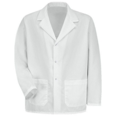 Red Kap™ Men's Lapel Counter Coat w/Three Gripper - White
