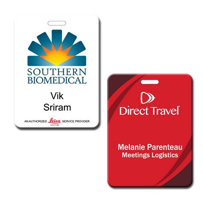 Vertical Atlas Plastic Name Badge (3"x4")