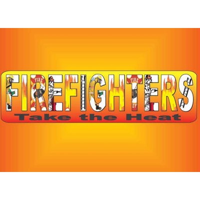 Fireman Slogan Metal Photo Magnet (2 1/2"x2 1/2")