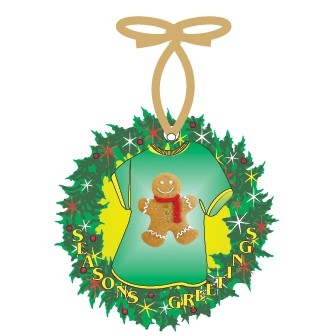 Gingerbread Man Promotional Wreath & T-Shirt Ornament (3 Square Inch)
