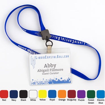 3/4" Nylon Name Tag Lanyard w/ O-Ring (1 Color)