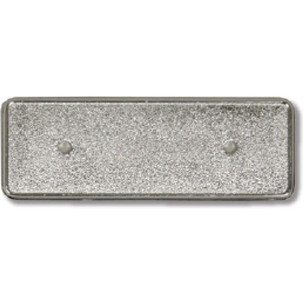 Silver Aluminum Framed Metal Badge Blank (3"x1")