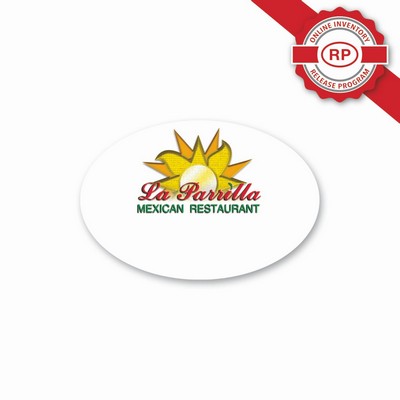 Full Color 50 Mil Name Badge (2"x3") Oval - No personalization included