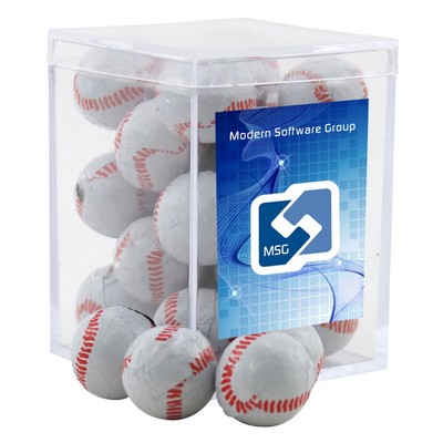 Acrylic Box w/Chocolate Baseballs